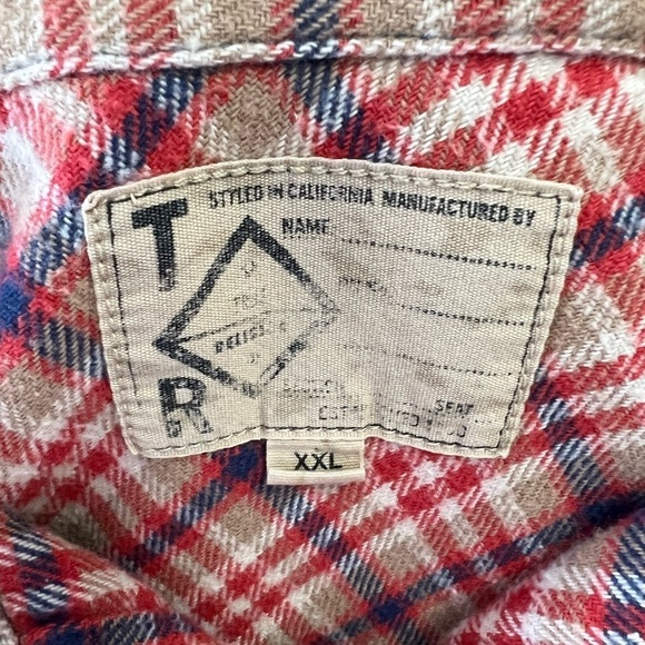 True Religion | Cayman Military Flannel Mens Size XXL | Orange/Red - Picture 7 of 10